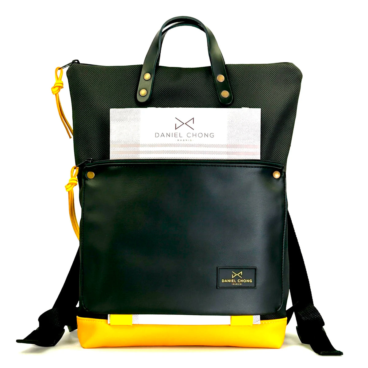 Mochila Book Holder Impermeable con bolsillo extra Daniel Chong - Negro