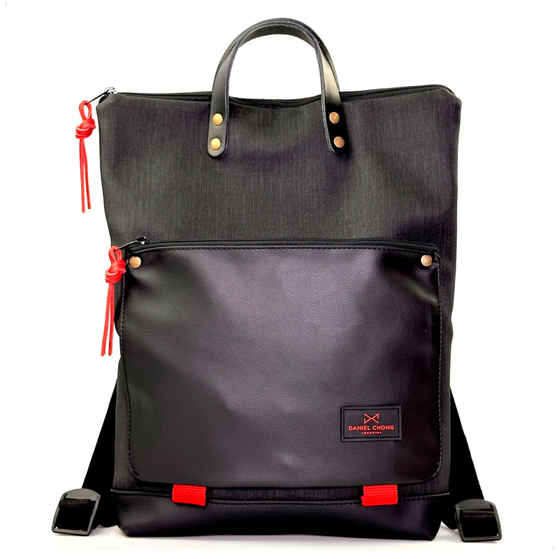 Mochila Book Holder Impermeable con bolsillo extra Daniel Chong - Negro
