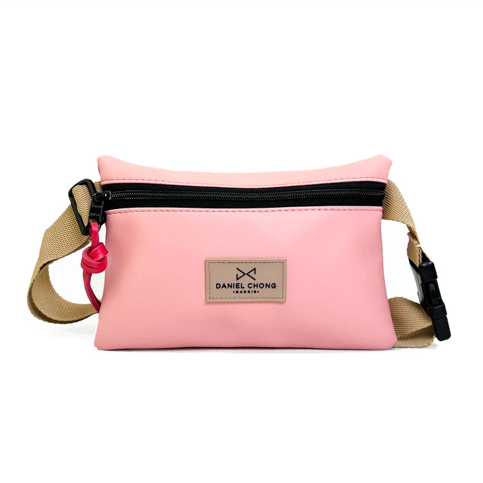 Riñonera Impermeable Daniel Chong - Rosa con detalle fucsia