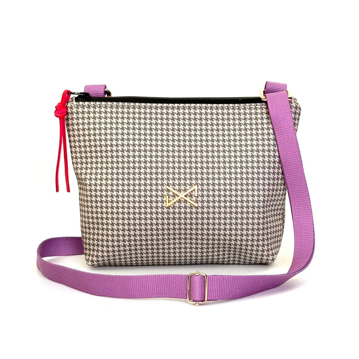 Bandolera Classic mini impermeable Daniel Chong - Pata de gallo gris
