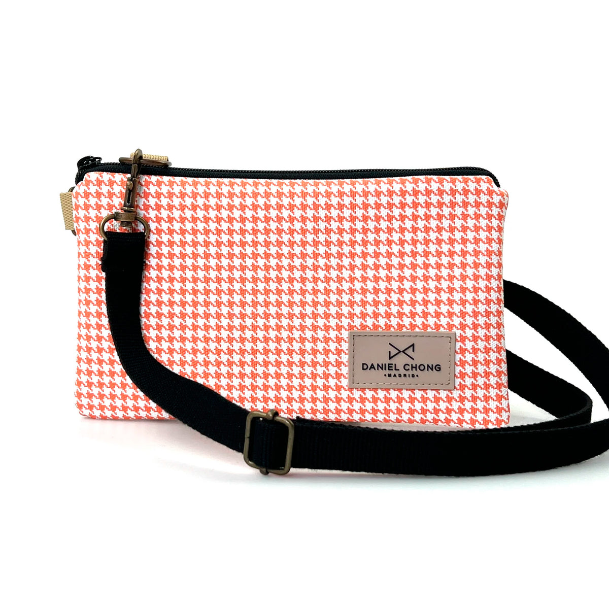 Traveler Mini Impermeable Daniel Chong - Pata de gallo naranja