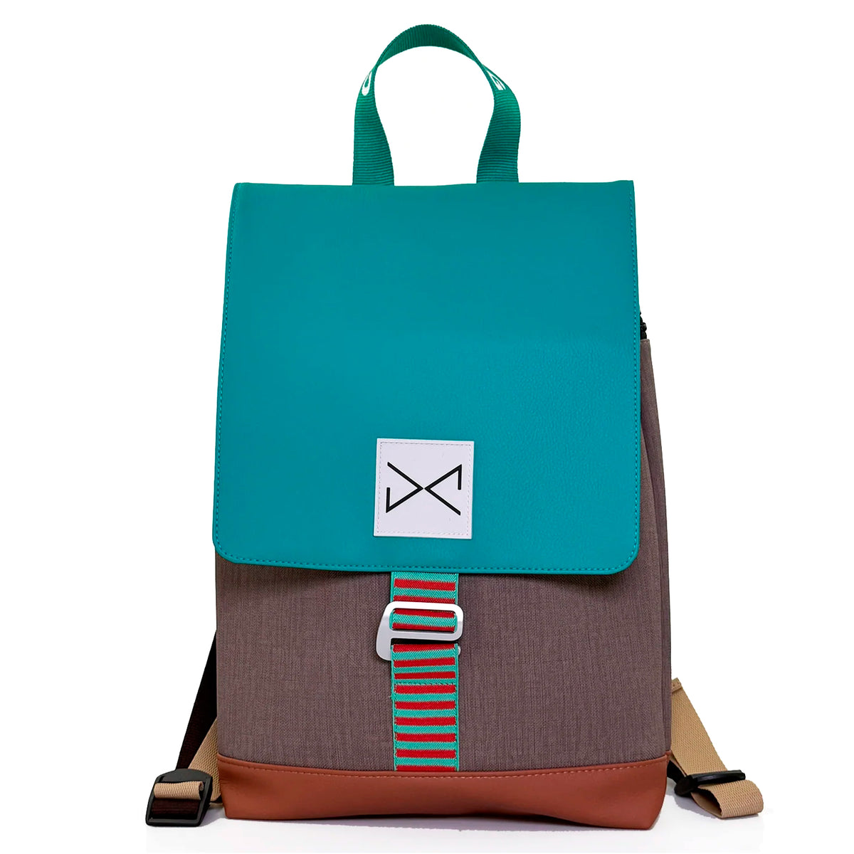 Mochila The Hook Impermeable con bolsillo extra Daniel Chong - Solapa Turquesa
