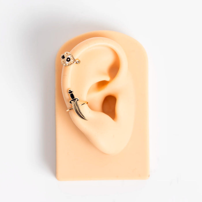 Ear Cuffs - Heart and Dagger
