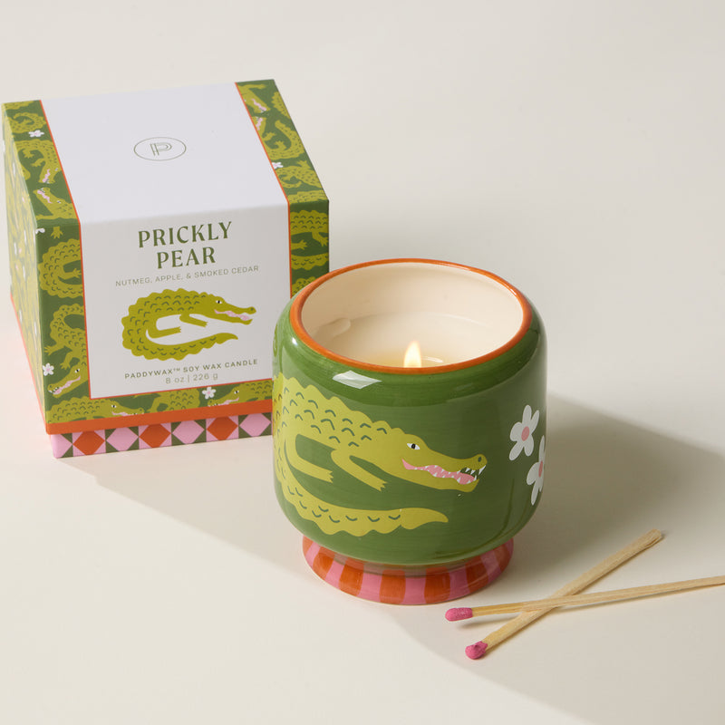 Vela en cuenco cerámico Paddywax - Prickly Pear 🐊