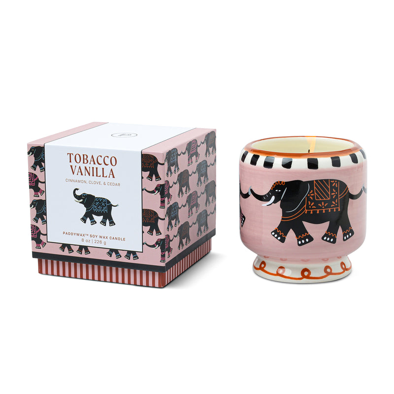 Vela en cuenco cerámico Paddywax - Vainilla y Tabaco 🐘