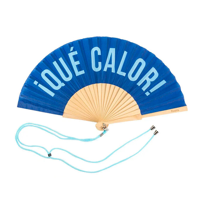 Abanico Fisura - "Qué Calor" azul