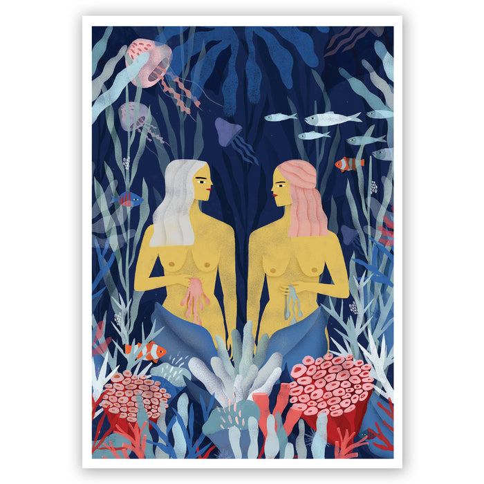 Print de Agustina Shuan A4 - "Aguas costeras"