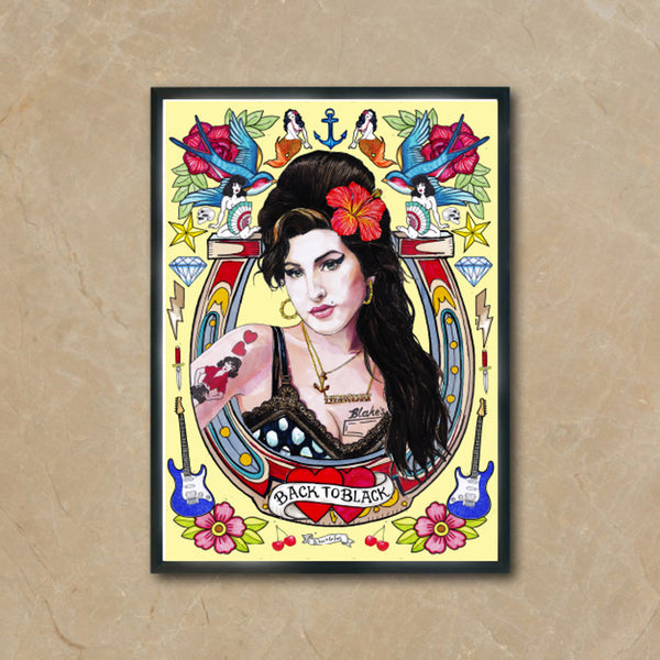 Print de El dios de los tres A3 - "Amy Winehouse"