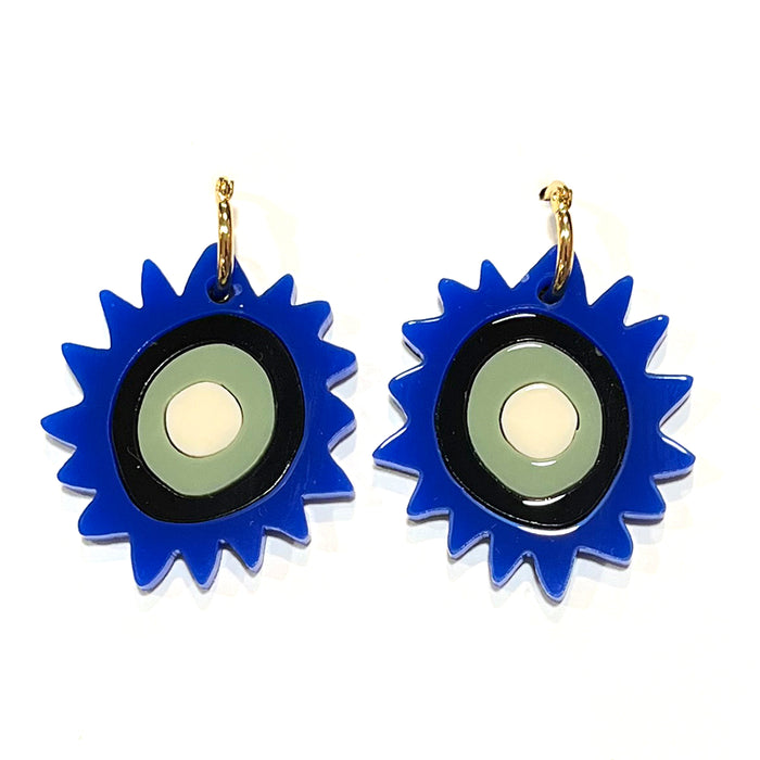 Pendientes - Erizo Azul