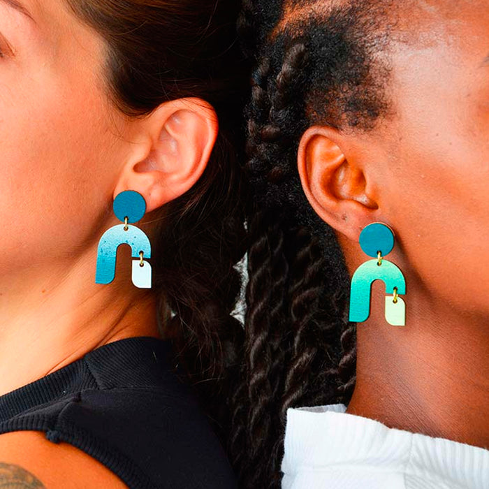 Pendientes - Dangle Earrings Deep Blue / Ice Blue