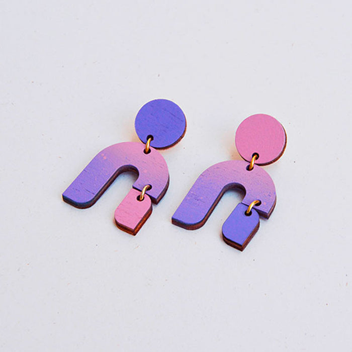 Pendientes - Dangle Earrings Lilac / Dusty Rose