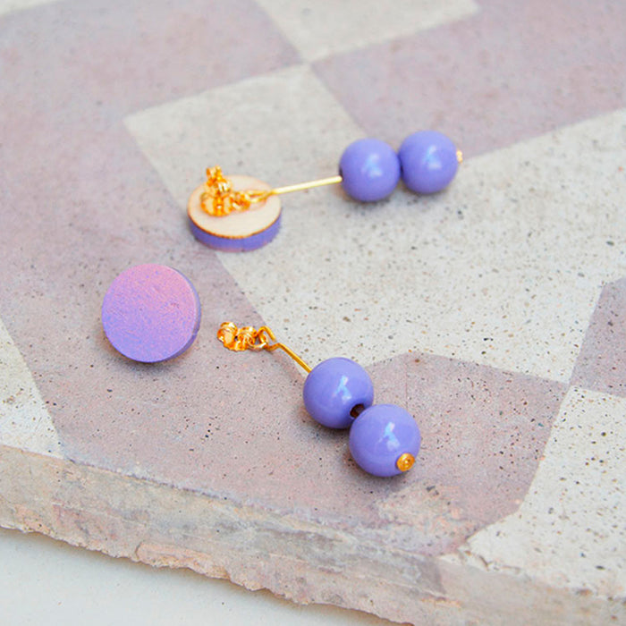Pendientes - Earrings Lilac / Dusty Rose