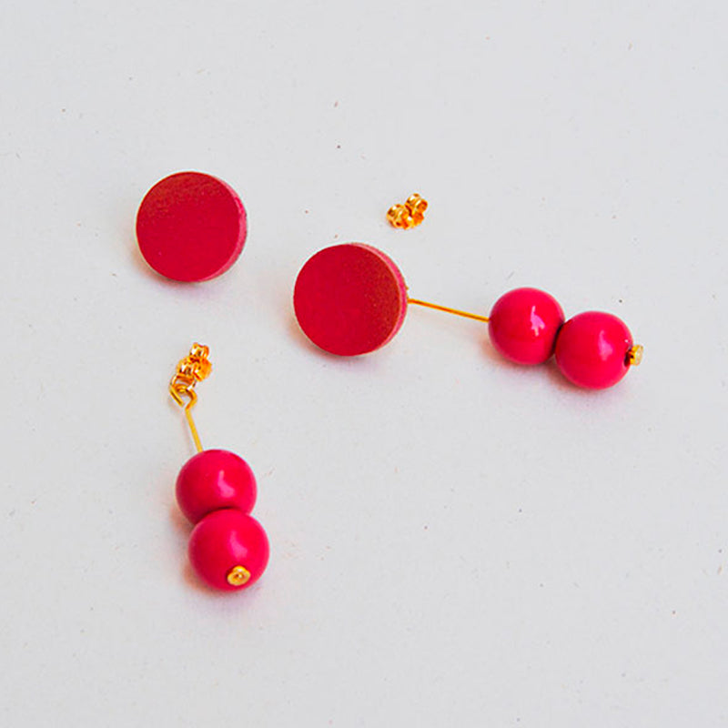 Pendientes - Earrings Magenta / Cinnamon