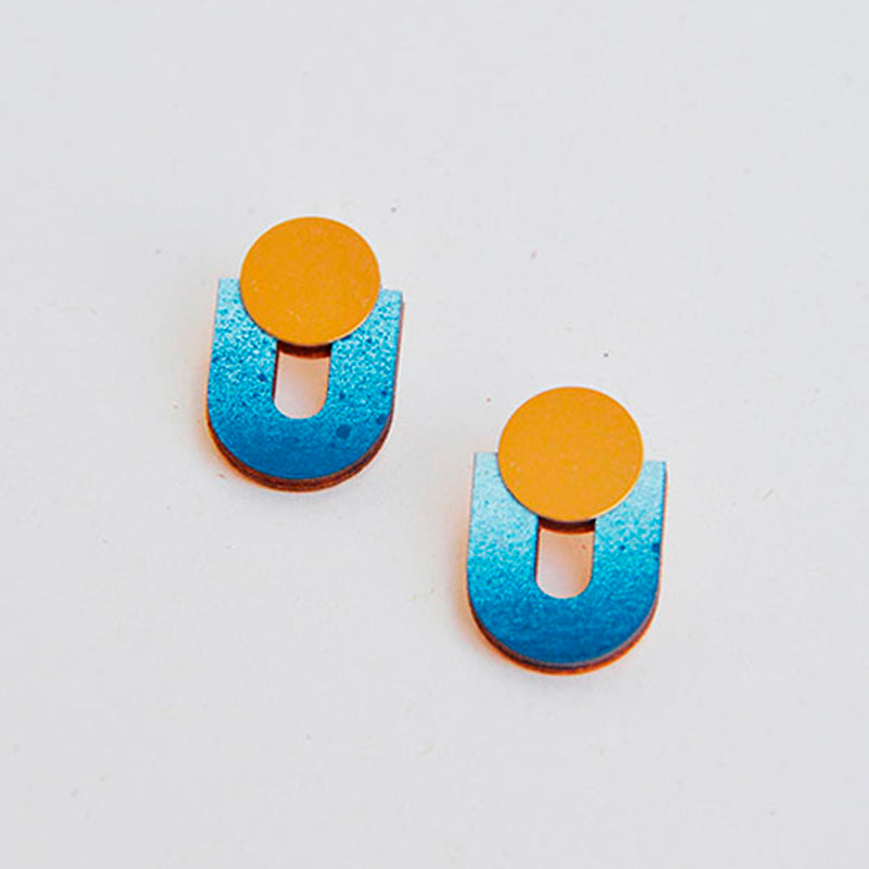 Pendientes - Studs Deep Blue / Ice Blue