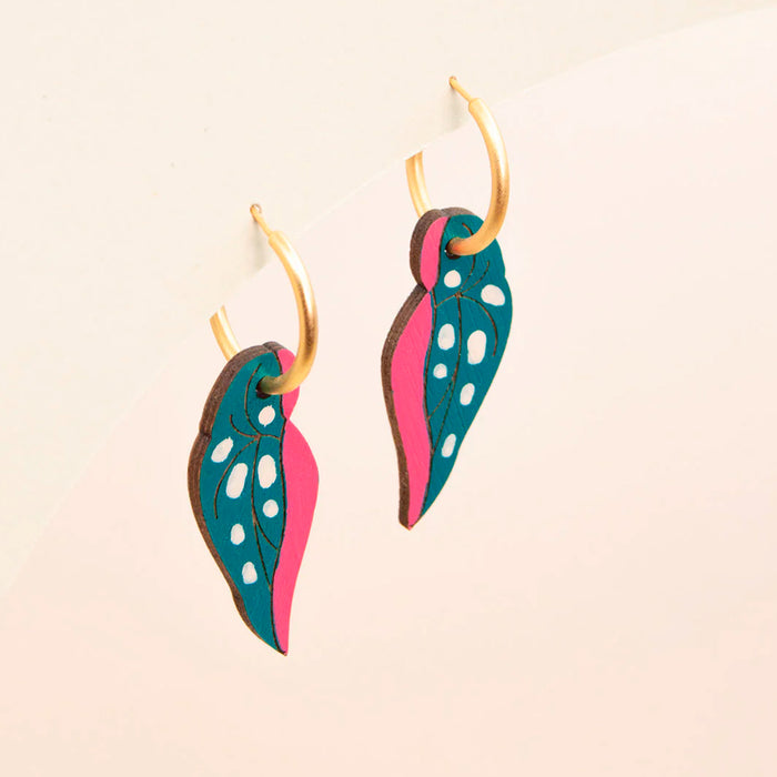 Pendientes de aro Materia Rica - Begonia