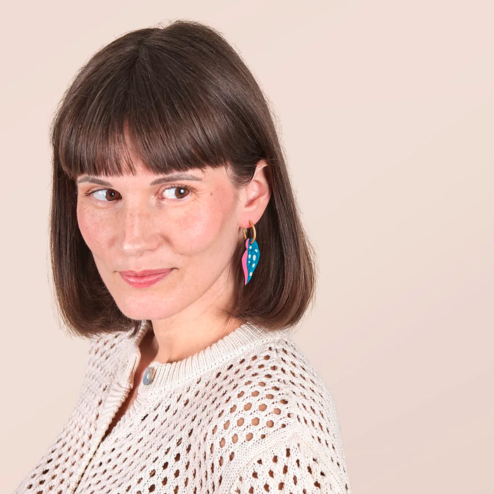 Pendientes de aro Materia Rica - Begonia