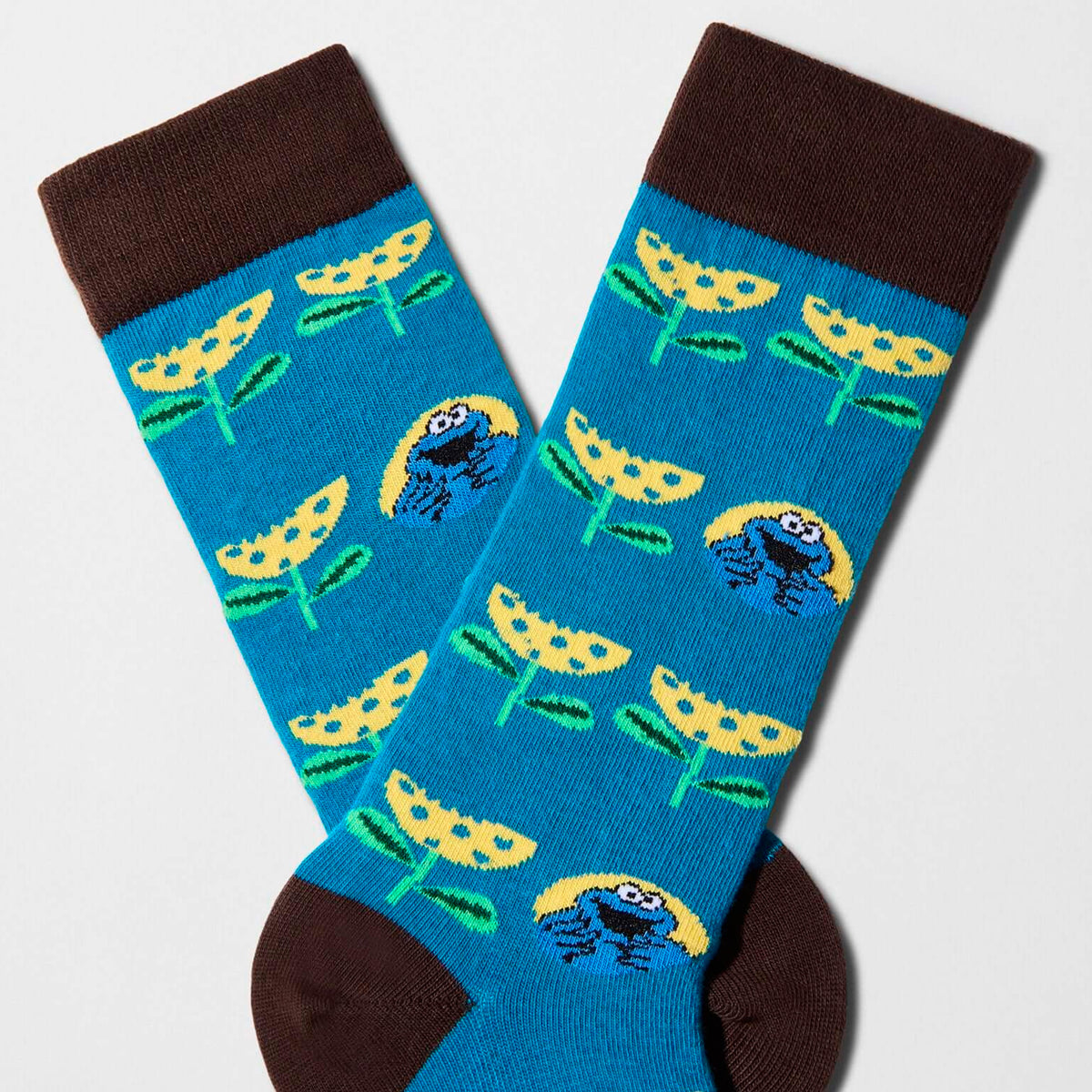 Calcetines Besocks - BeSesameStreet Cookie Monster Flower 🍪🌷