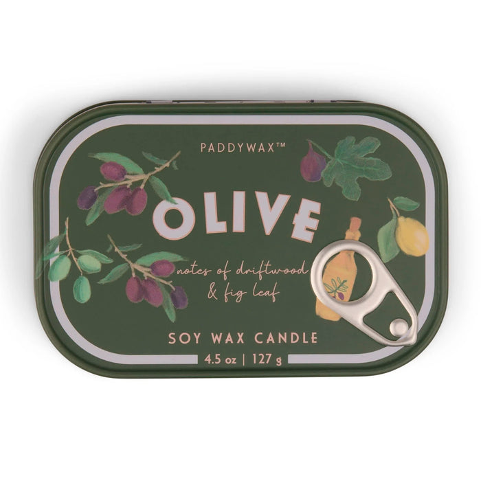 Vela en lata Paddywax - Oliva