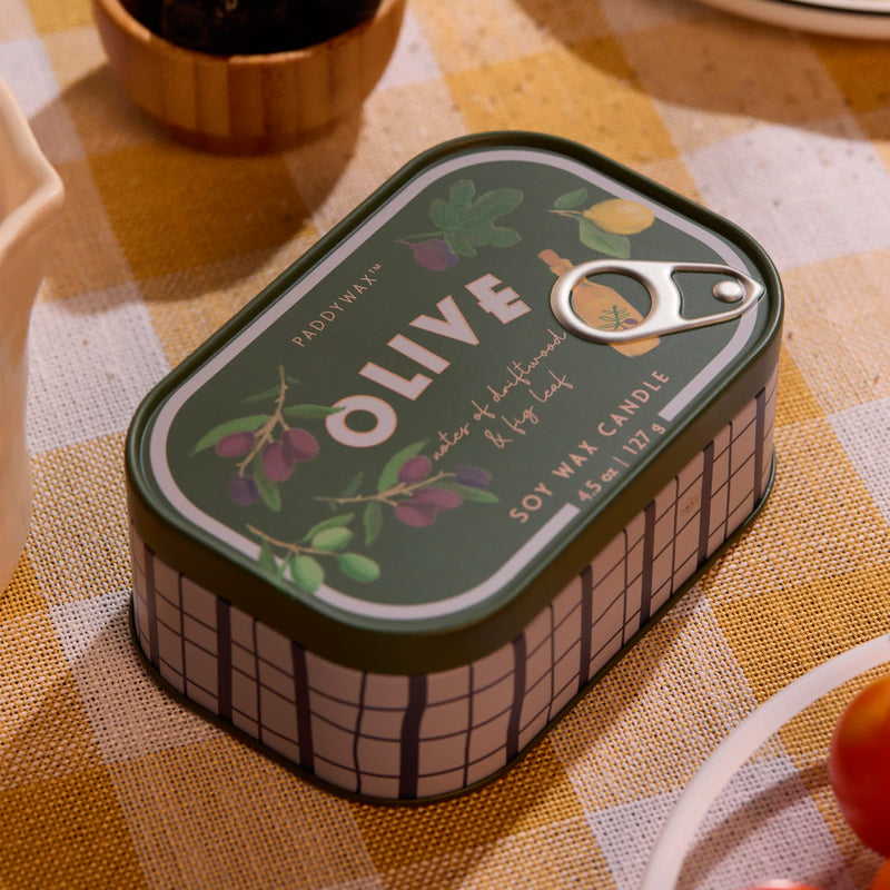 Vela en lata Paddywax - Oliva