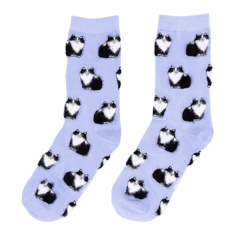 Calcetines - Gato Persa Blanco y Negro