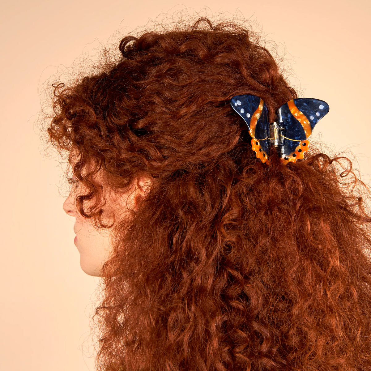 Pinza para el pelo - Mariposa negra