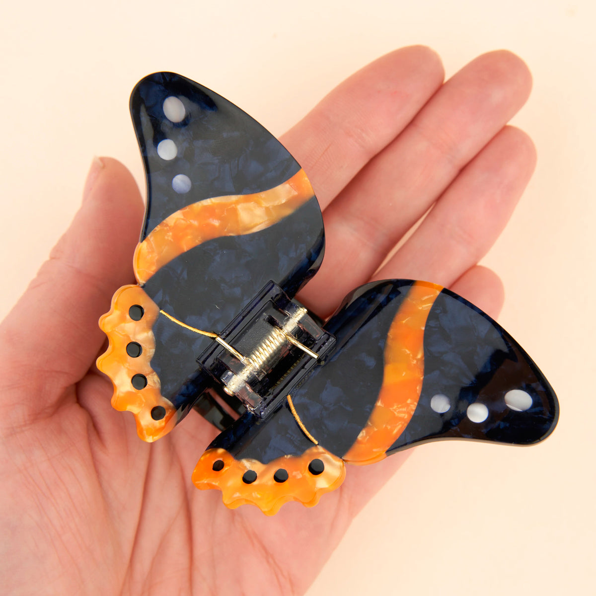 Pinza para el pelo - Mariposa negra