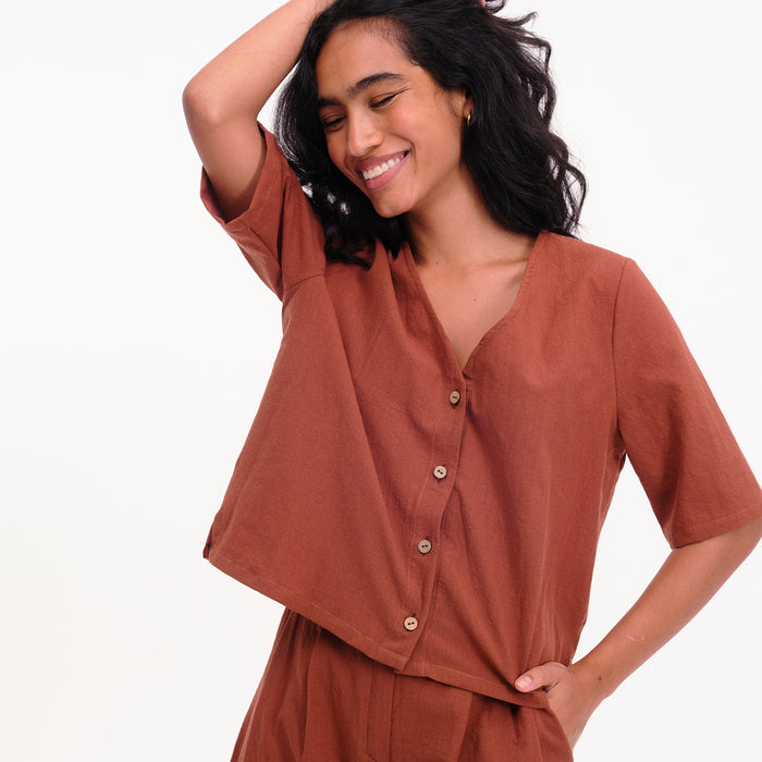 Blusa Béhulah - Treves Marrón