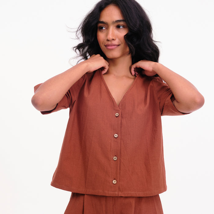 Blusa Béhulah - Treves Marrón