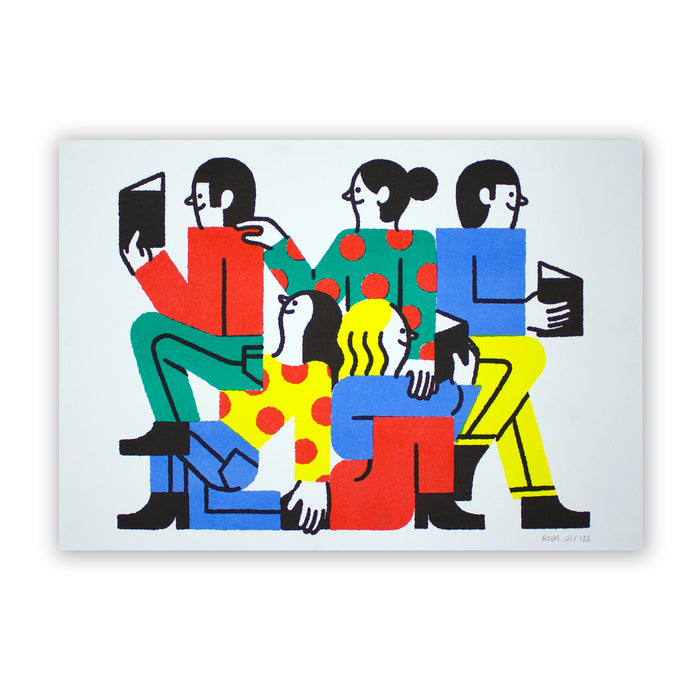 Print de José Antonio Roda A3- "Book Club"