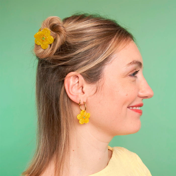 Minipinza para el pelo - Flor de mantequilla