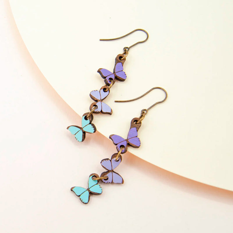 Pendientes Materia Rica - Butterfly Parade