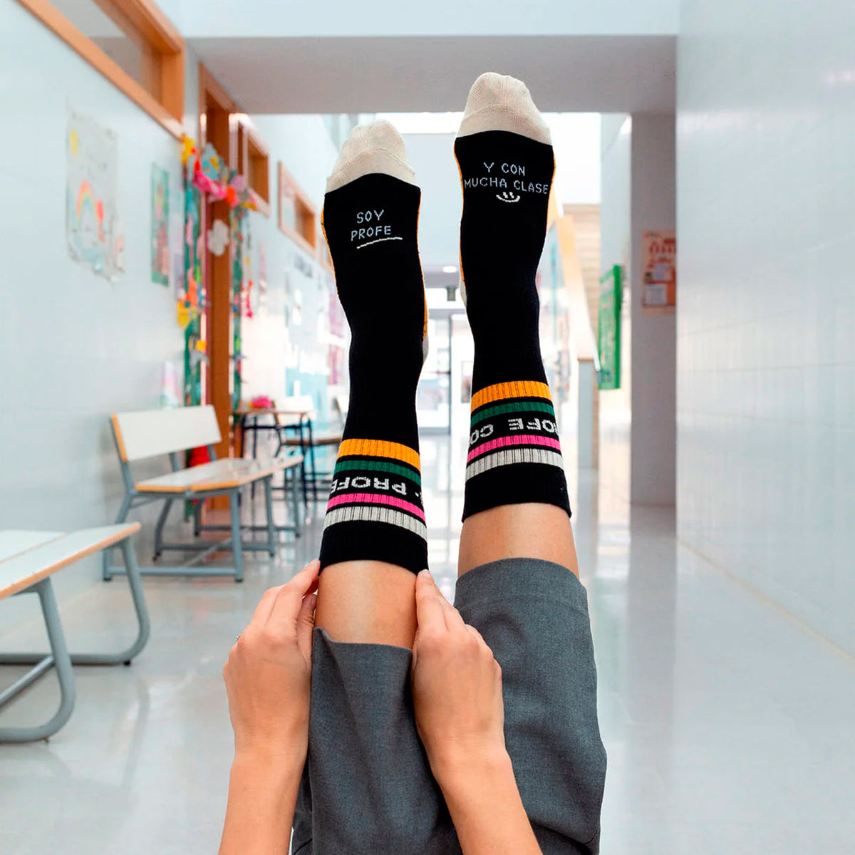 Calcetines UO - "Soy profe, y con mucha clase" 🙂