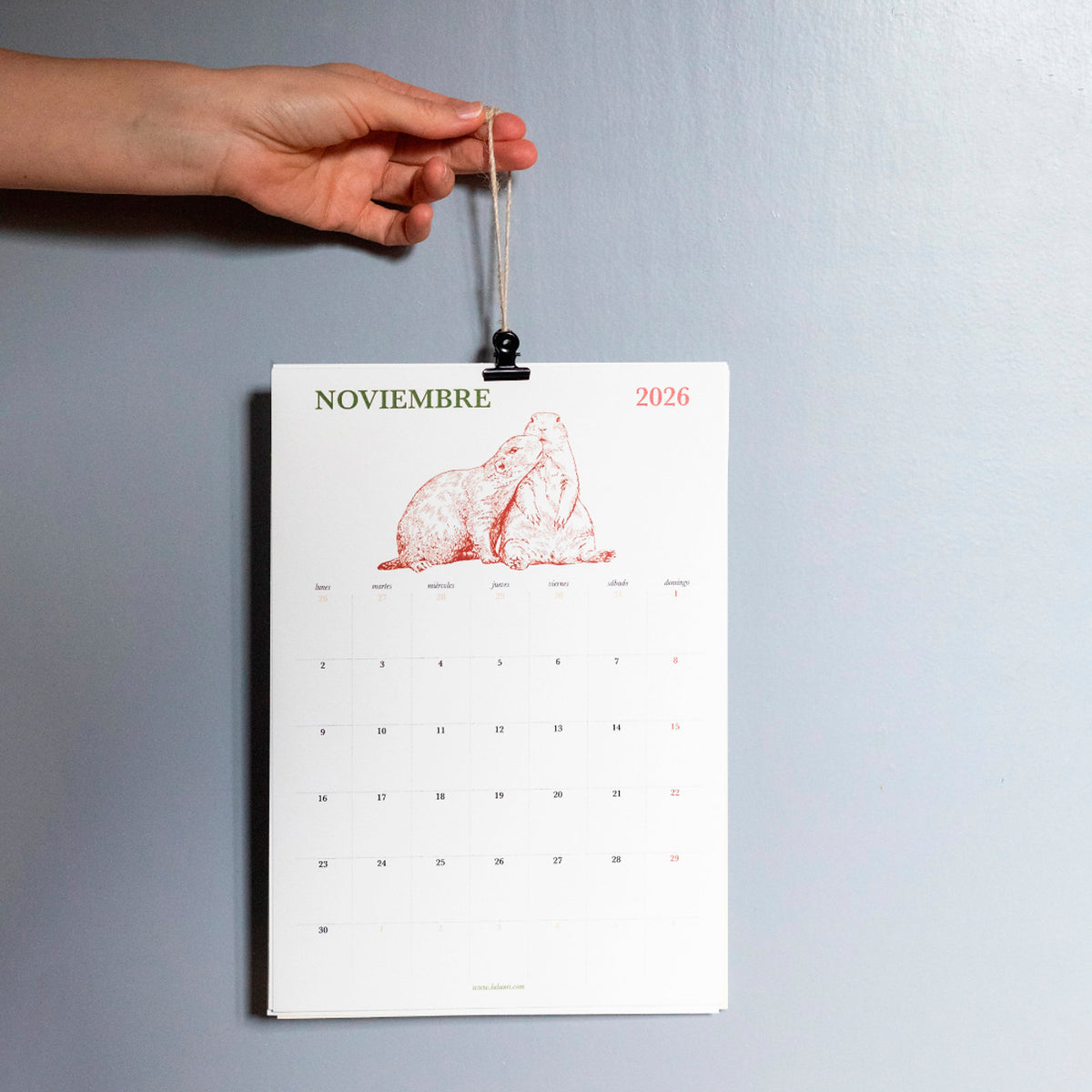 Calendario de Laura Agustí 2026 - Notas