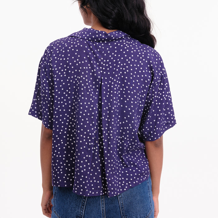 Camisa Béhulah - Dottie Azul Marino