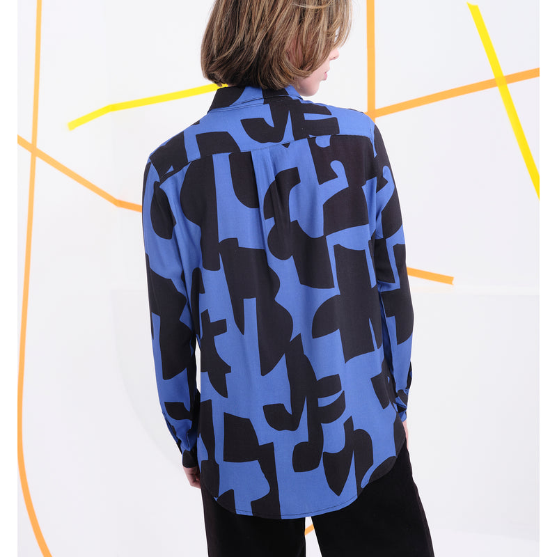 Camisa Béhulah - Ford Abstracto Azul