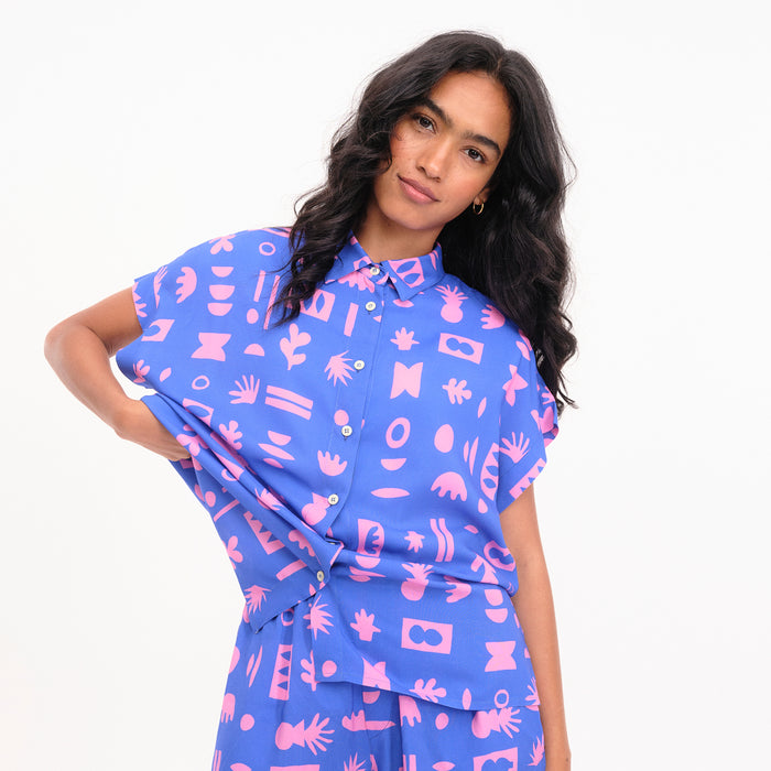 Camisa Béhulah - Jania Azul