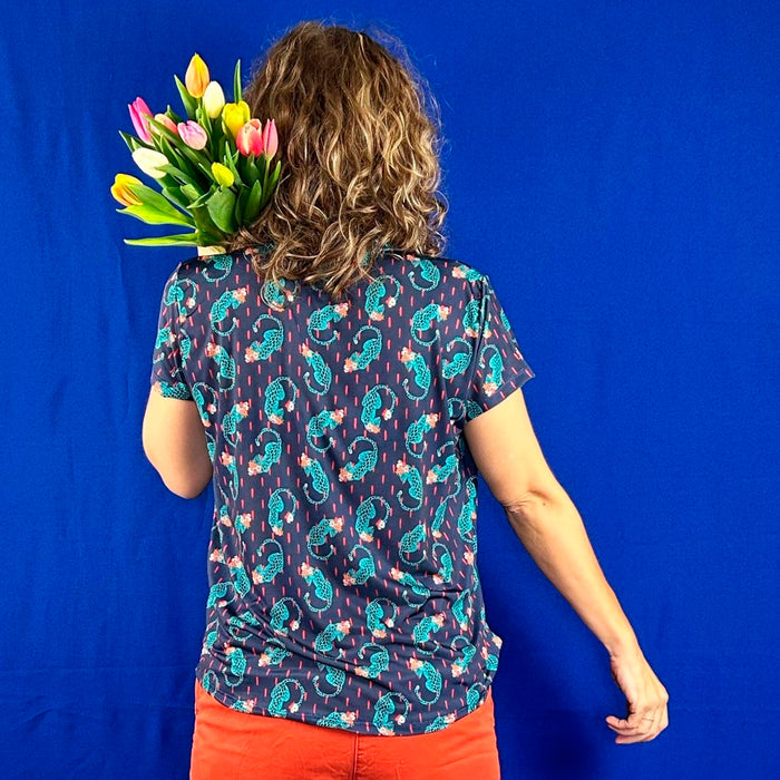 Camisa La Compiano - Mao Blue Panter