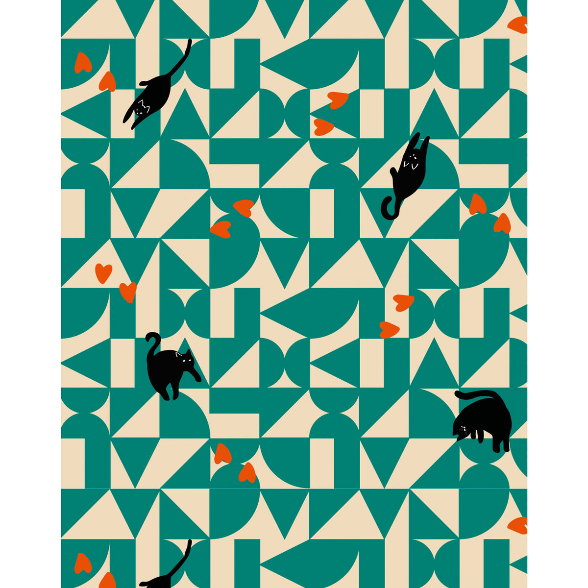Camisa La Compiano - Ober Geometric Cats