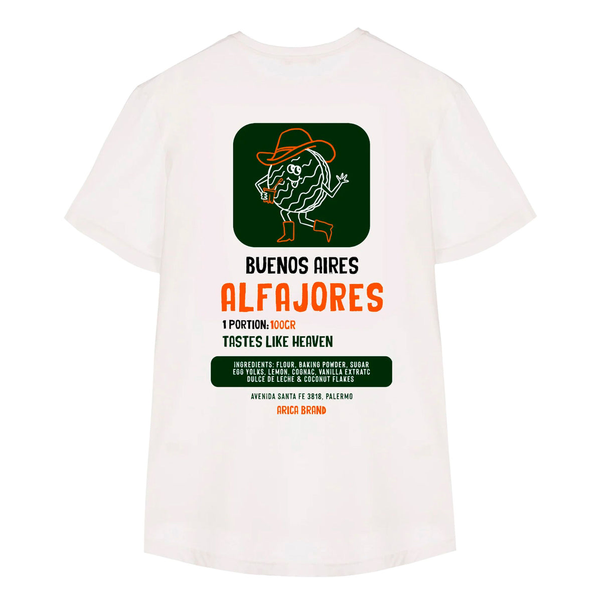 Camiseta Arica Brand - Alfajores White