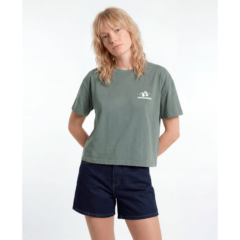 Camiseta Catharsis - Gildas Green Cropped