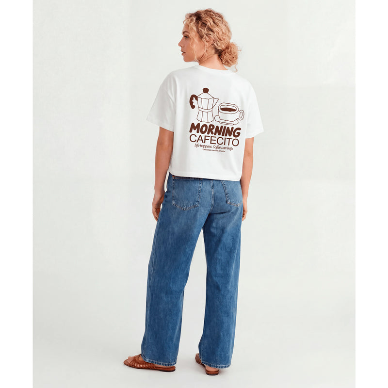 Camiseta Catharsis - Morning Cafecito Cropped ☕