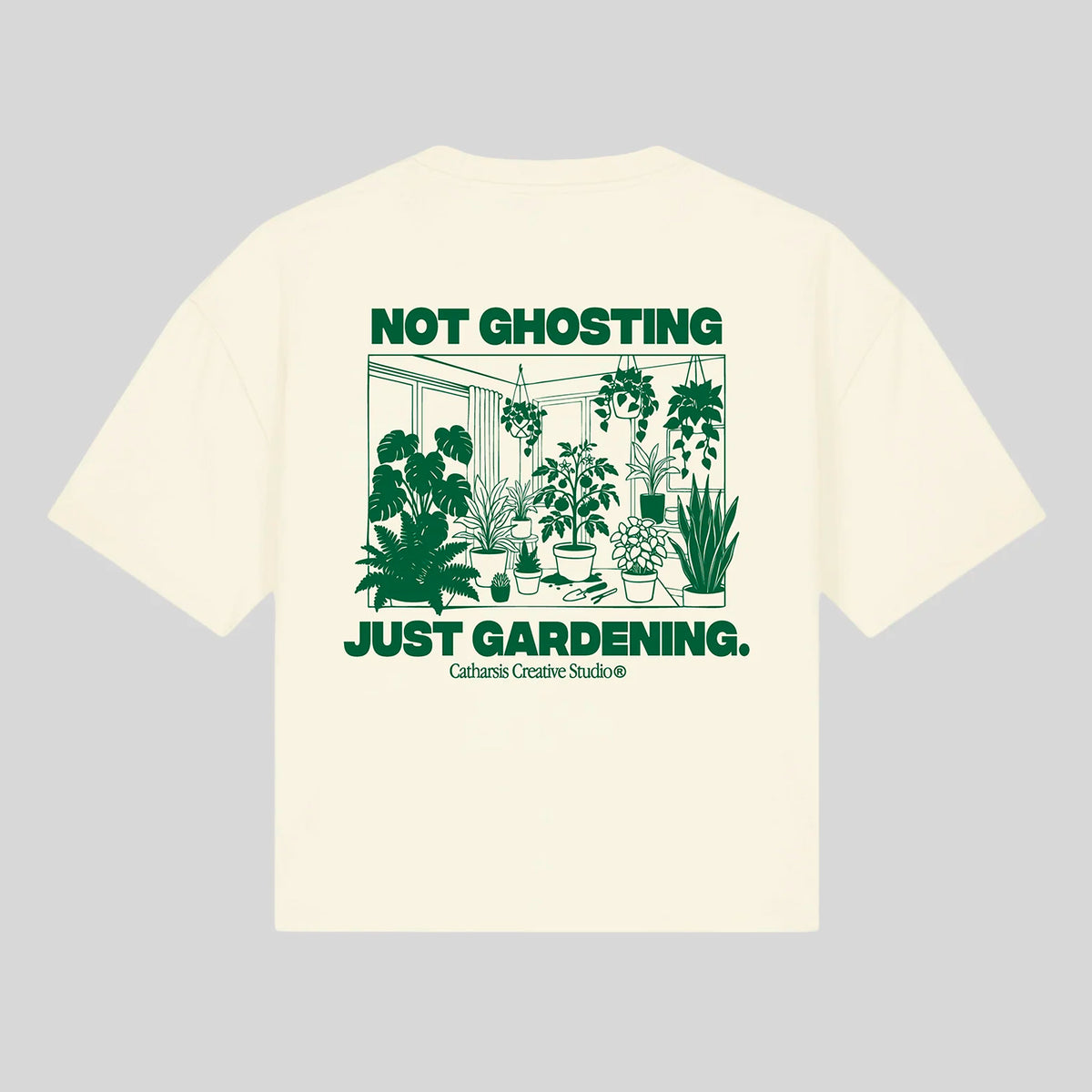 Camiseta Catharsis - Not Ghosting, Just Gardening Cropped
