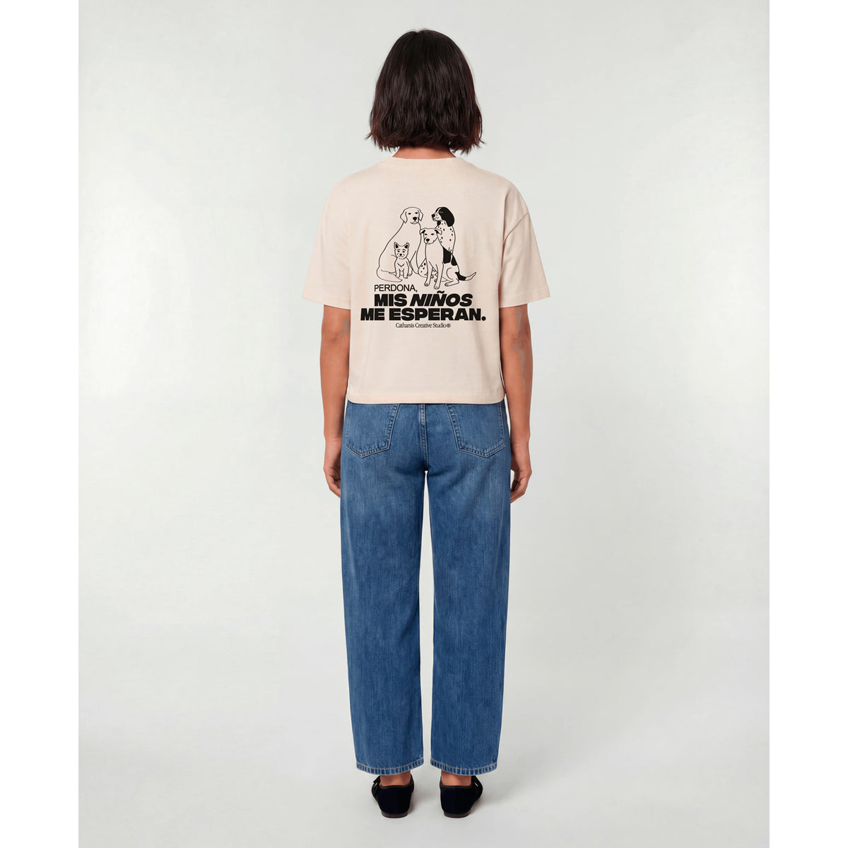 Camiseta Catharsis - Perdona, Mis Niños Me Esperan Cropped