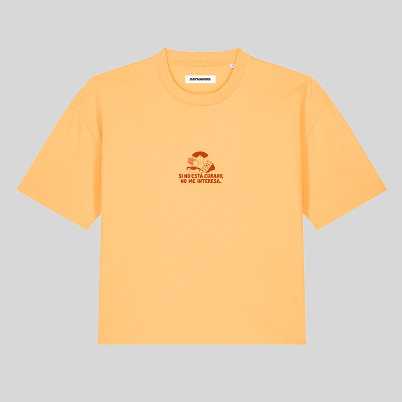 Camiseta Catharsis - Si no está Curado, No me Interesa Cropped 🧀