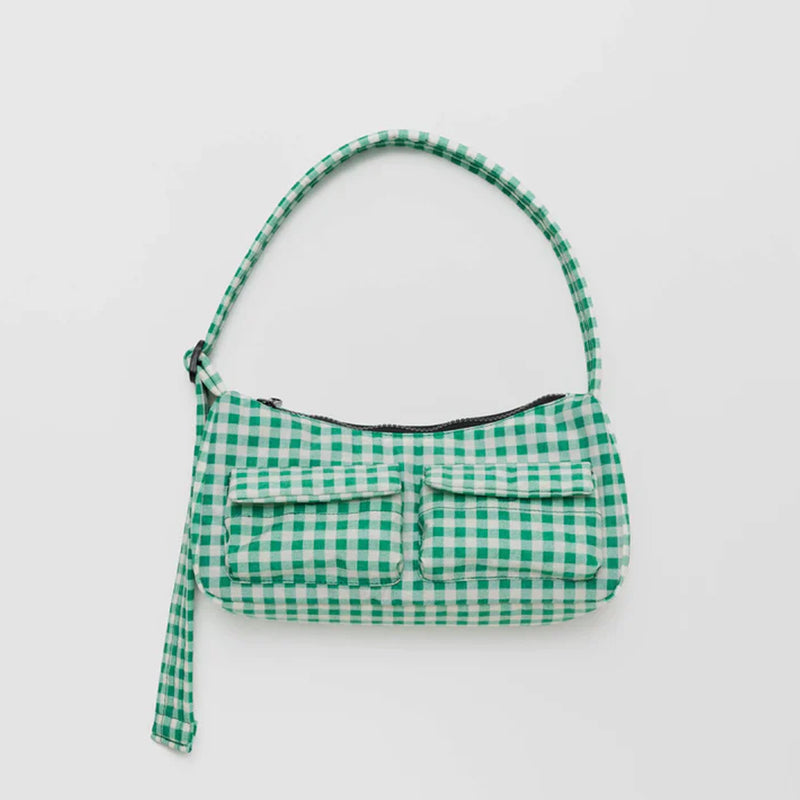 Bolso Cargo Baggu - Green Gingham