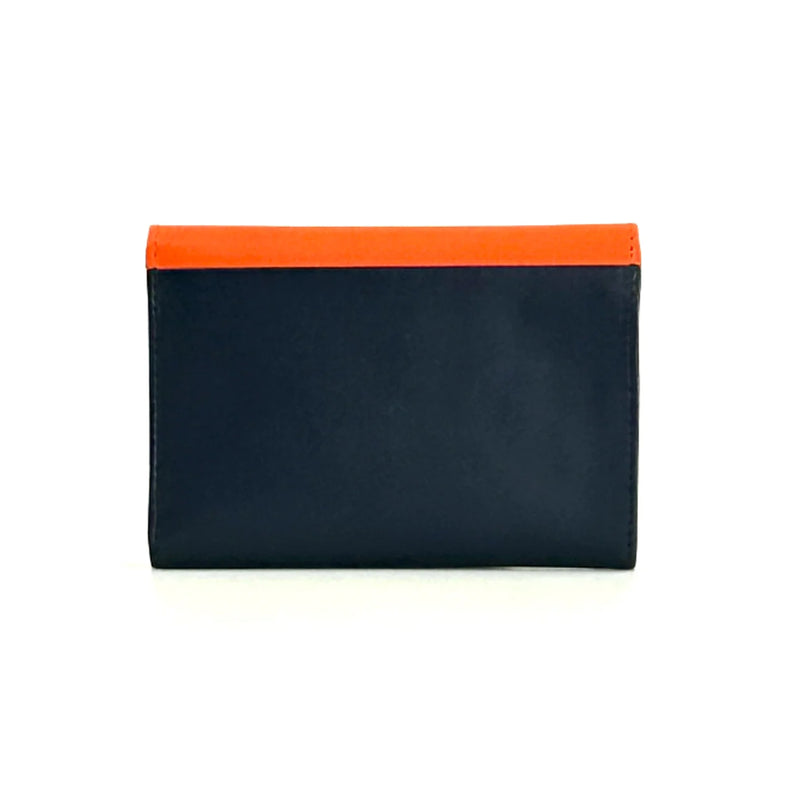 Cartera con solapa Daniel Chong - Navy y naranja