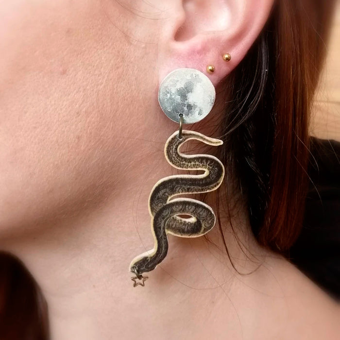 Pendientes Pura Garra - Cascabel con Luna