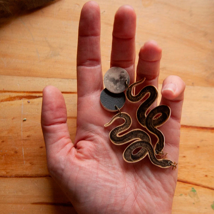 Pendientes Pura Garra - Cascabel con Luna