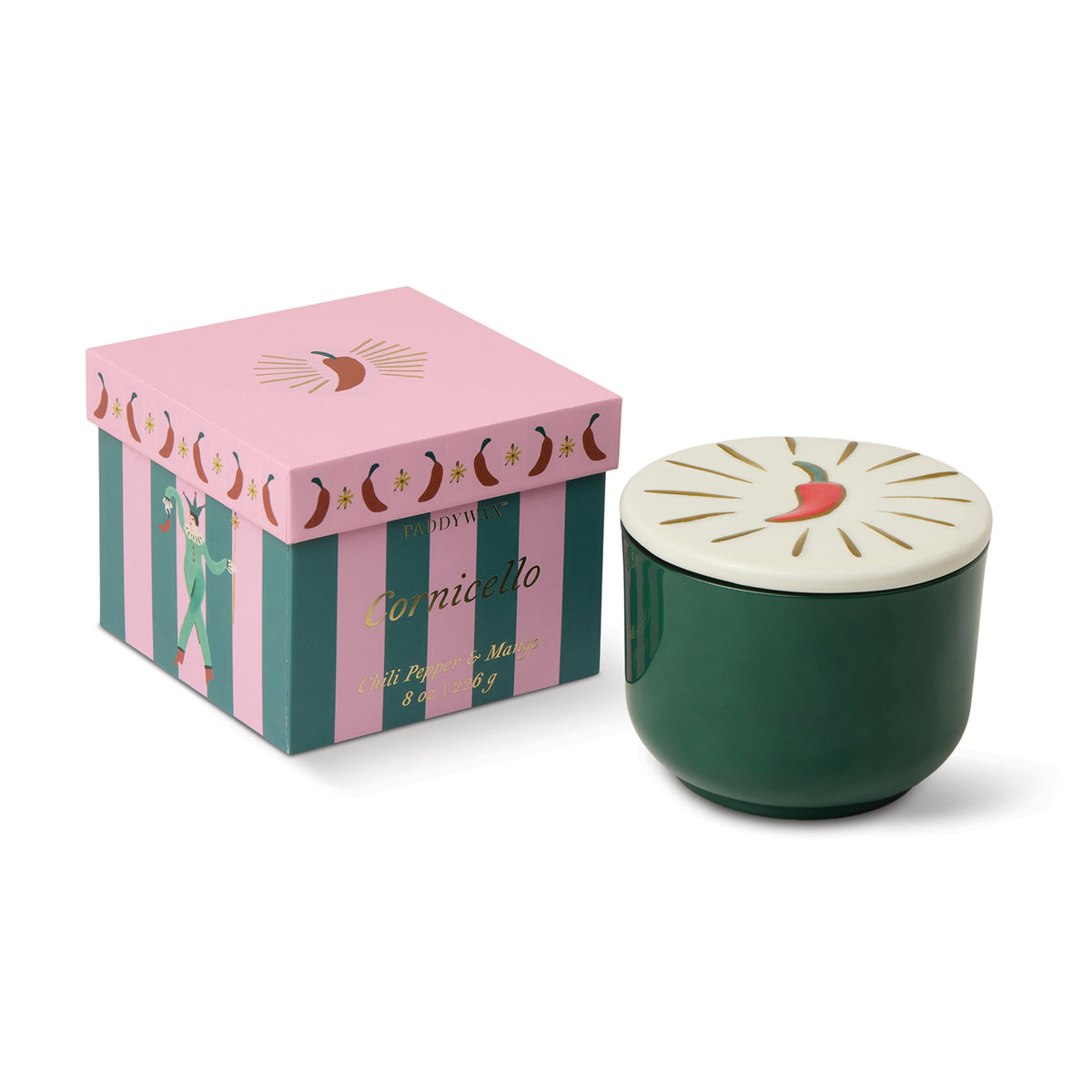 Vela en cuenco de vidrio Paddywax - Cornicello 🌶️