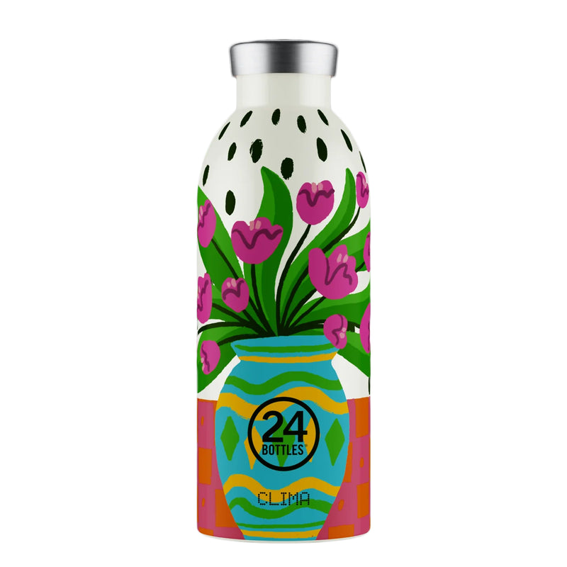 Botella de acero inoxidable 500 ml 24Bottles - Clima Fiori Rosa